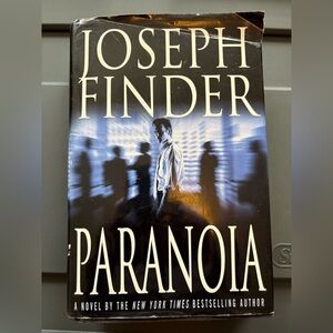Joseph Finder "Paranoia" Hardcover Book - Blue/Black Cover